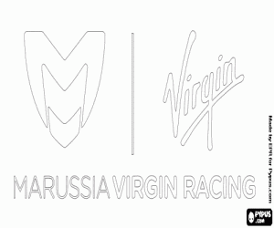 Omalovánka Logo Marussia Virgin Racing