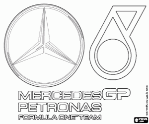 Omalovánka Logo Mercedes GP Petronas F1 Team
