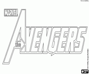 Omalovánka Logo Mstitelé, The Avengers