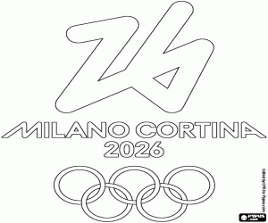 Omalovánka Logo olympijských her Milano-Cortina 2026