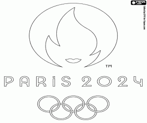 Omalovánka Logo olympijských her Paříž 2024