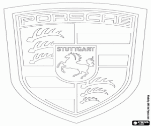 Omalovánka Logo Porsche