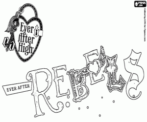 Omalovánka Logo Rebels, Ever After High
