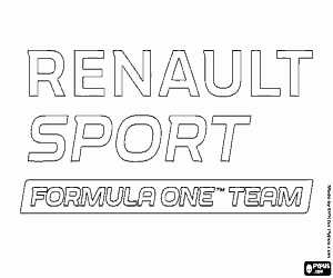 Omalovánka Logo Renault Sport F1 Team