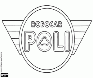 Omalovánka Logo Robocar Poli