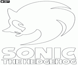 Omalovánka Logo Sonic The Hedgehog