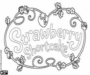 Omalovánka Logo Strawberry Shortcake