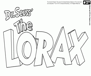 Omalovánka Logo The Lorax
