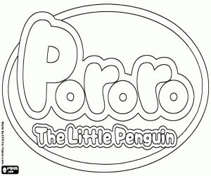 Omalovánka Logo tučňák Pororo