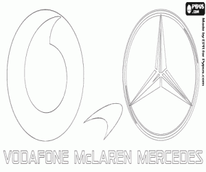 Omalovánka Logo Vodafone McLaren Mercedes