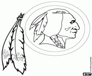 Omalovánka Logo Washington Redskins