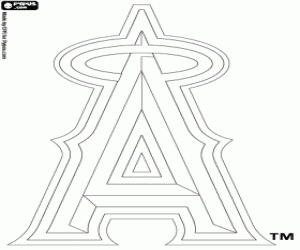 Omalovánka Los Angeles Angels of Anaheim logo