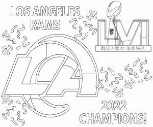Omalovánka Los Angeles Rams, Super Bowl 2022