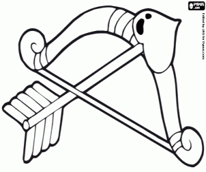 Omalovánka Luk a šíp Kupid