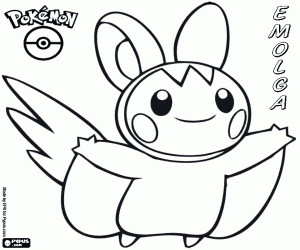 Omalovánka Létající Pokémon, Emolga