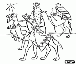 Omalovánka Magi králů a hvězda