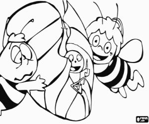 Omalovánka Maja a Willy pomáhá červa