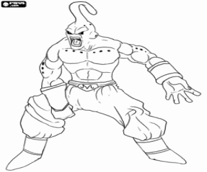 Omalovánka Majin Boo od Dragon Ball Z