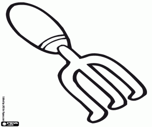 Omalovánka Malé hrábě pro práci na zahradě