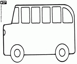 Omalovánka Malý autobus ze strany