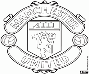 Omalovánka Manchester United FC odznak