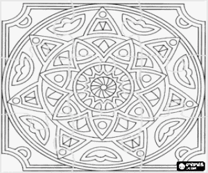 Omalovánka Mandala je květina puzzle