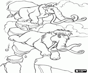 Omalovánka Manny a Ellie v ohrožení