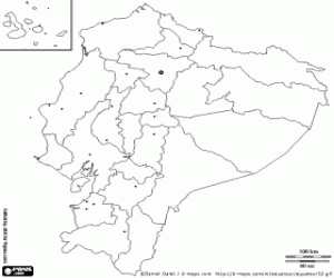 Omalovánka Mapa Ekvádoru