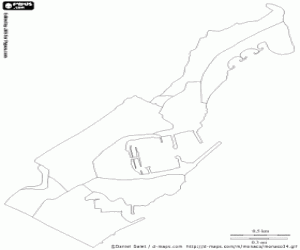 Omalovánka Mapa Monako