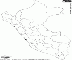 Omalovánka Mapa Peru