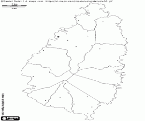 Omalovánka Mapa Svatá Lucie