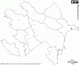 Omalovánka Mapa Ázerbájdžánu