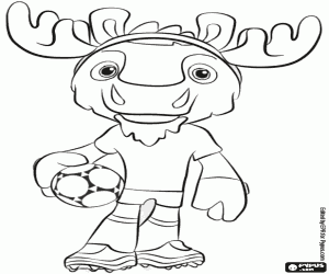 Omalovánka Maple, maskot Kanada Světový pohár 2026