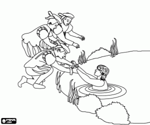 Omalovánka Markýz utopí v řece