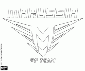 Omalovánka Marussia F1 Team logo