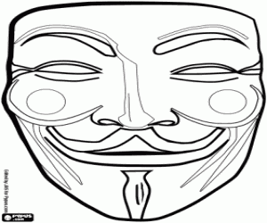 Omalovánka Maska s orientální tváří