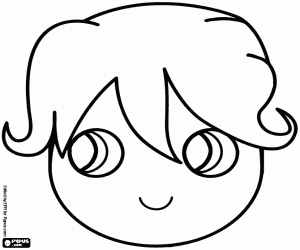 Omalovánka Maska s tváří dítěte