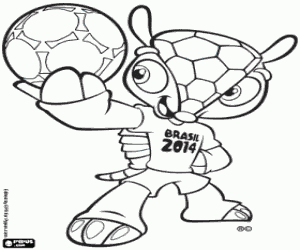 Omalovánka Maskot Fuleco Brazílie 2014
