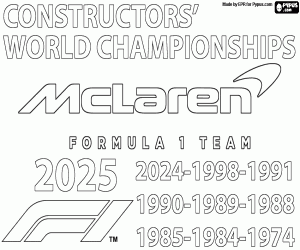 Omalovánka McLaren a desetinásobný titul mistra F1 v roce 2025