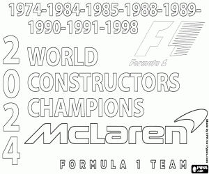 Omalovánka McLaren, šampion F1 2024