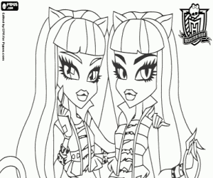 Omalovánka Meowlody a Purrsephone, Monster High