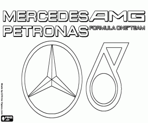 Omalovánka Mercedes AMG Petronas logo
