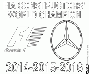 Omalovánka Mercedes, šampióna F1 2014-15-16