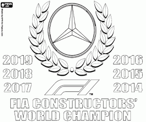 Omalovánka Mercedes, šestý světový titul