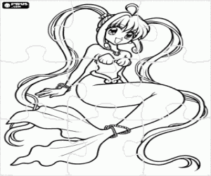 Omalovánka Mermaid Melody Puzzle Luchia