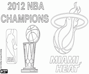 Omalovánka Miami Heat 2012 NBA mistr