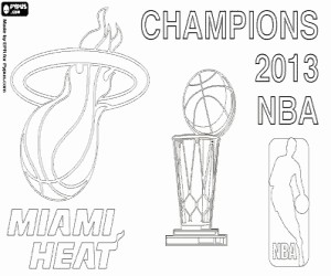 Omalovánka Miami Heat mistr NBA 2013