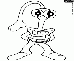 Omalovánka Mimozemšťan s nosem jako chobot