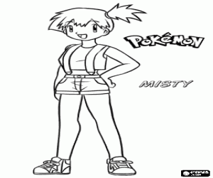 Omalovánka Misty, hlavní hrdina pokémonů