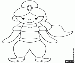 Omalovánka Mladá Arabská princezna